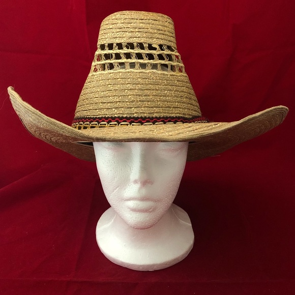 Rio Grande Chihuahua Mexico Straw Woven Cowboy Hat - Picture 2 of 8
